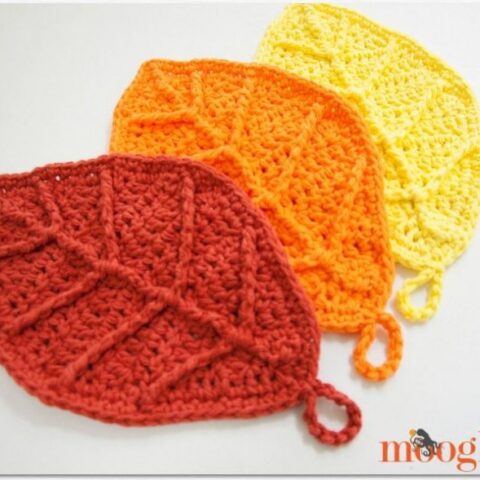25 free crochet leaf patterns - Fosbas Designs
