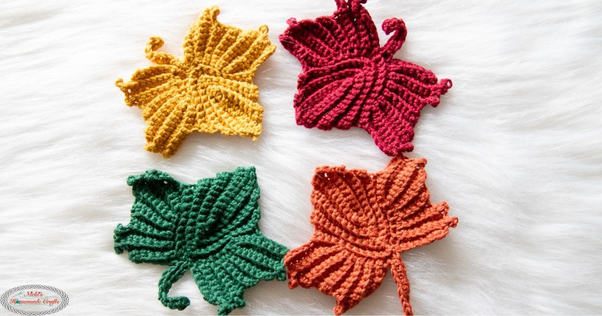 25 free crochet leaf patterns - Fosbas Designs