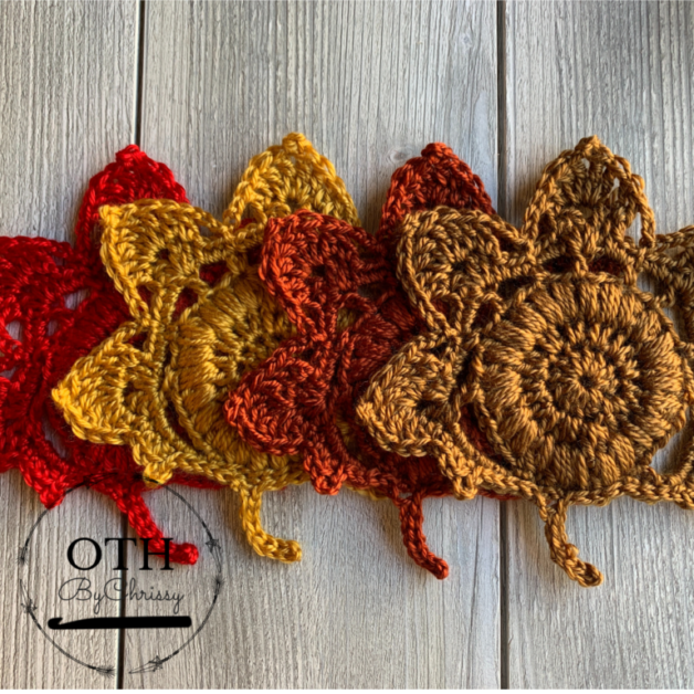 25 free crochet leaf patterns - Fosbas Designs