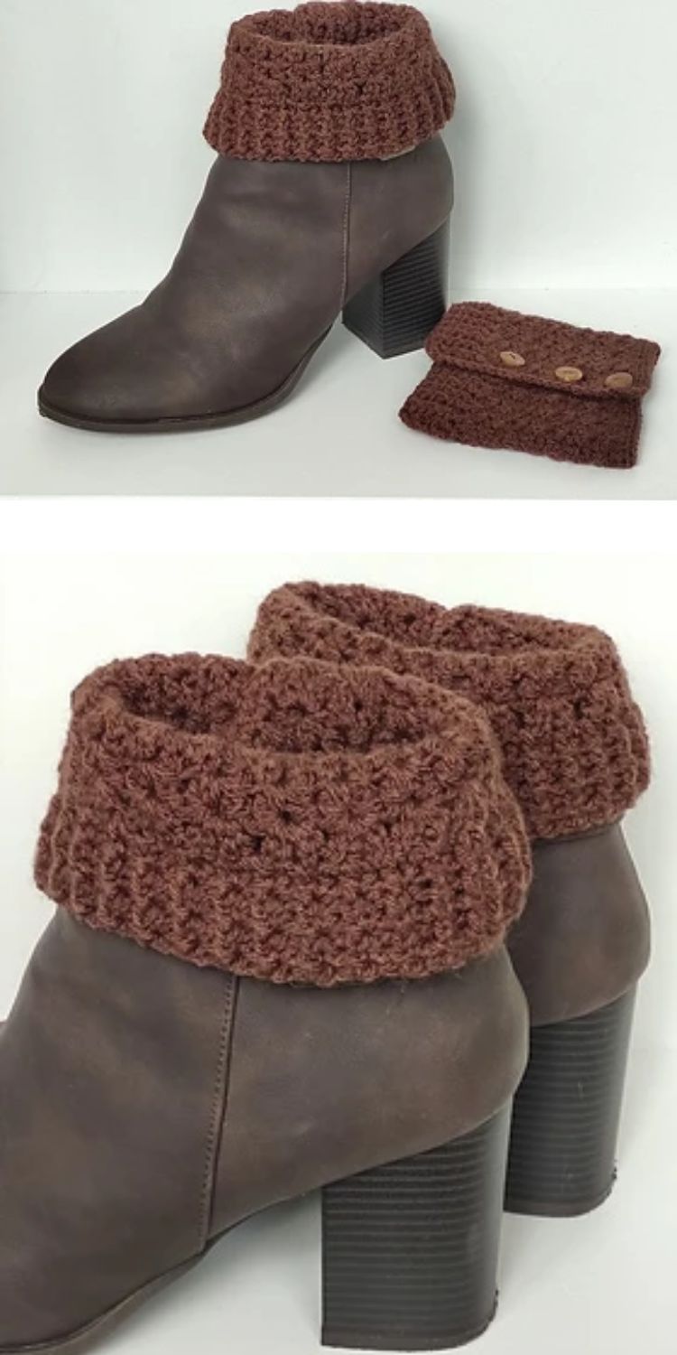 Easy crochet boot cuff pattern