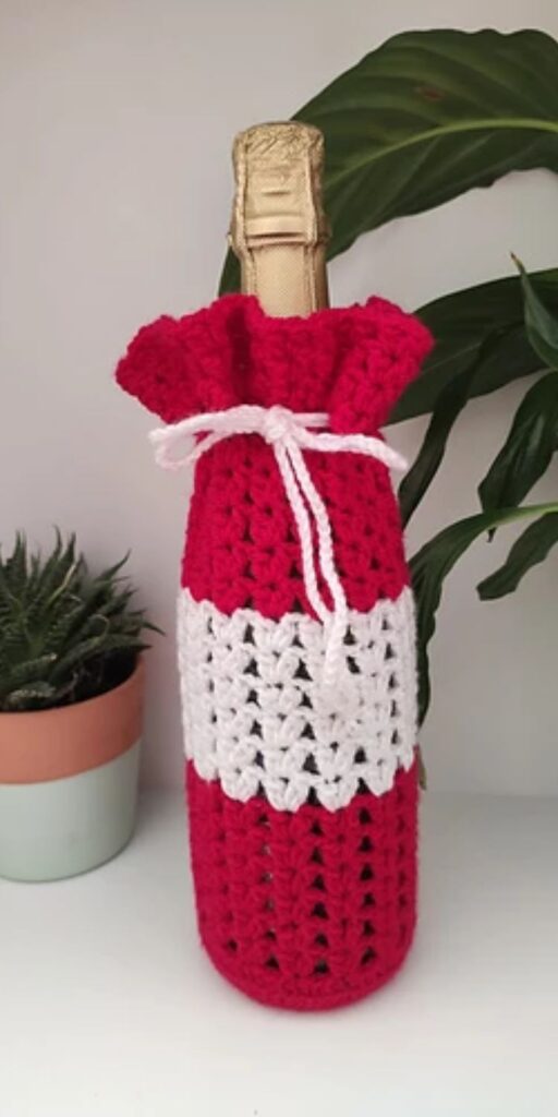 Crochet Wine Bottle Holder Pattern - Free