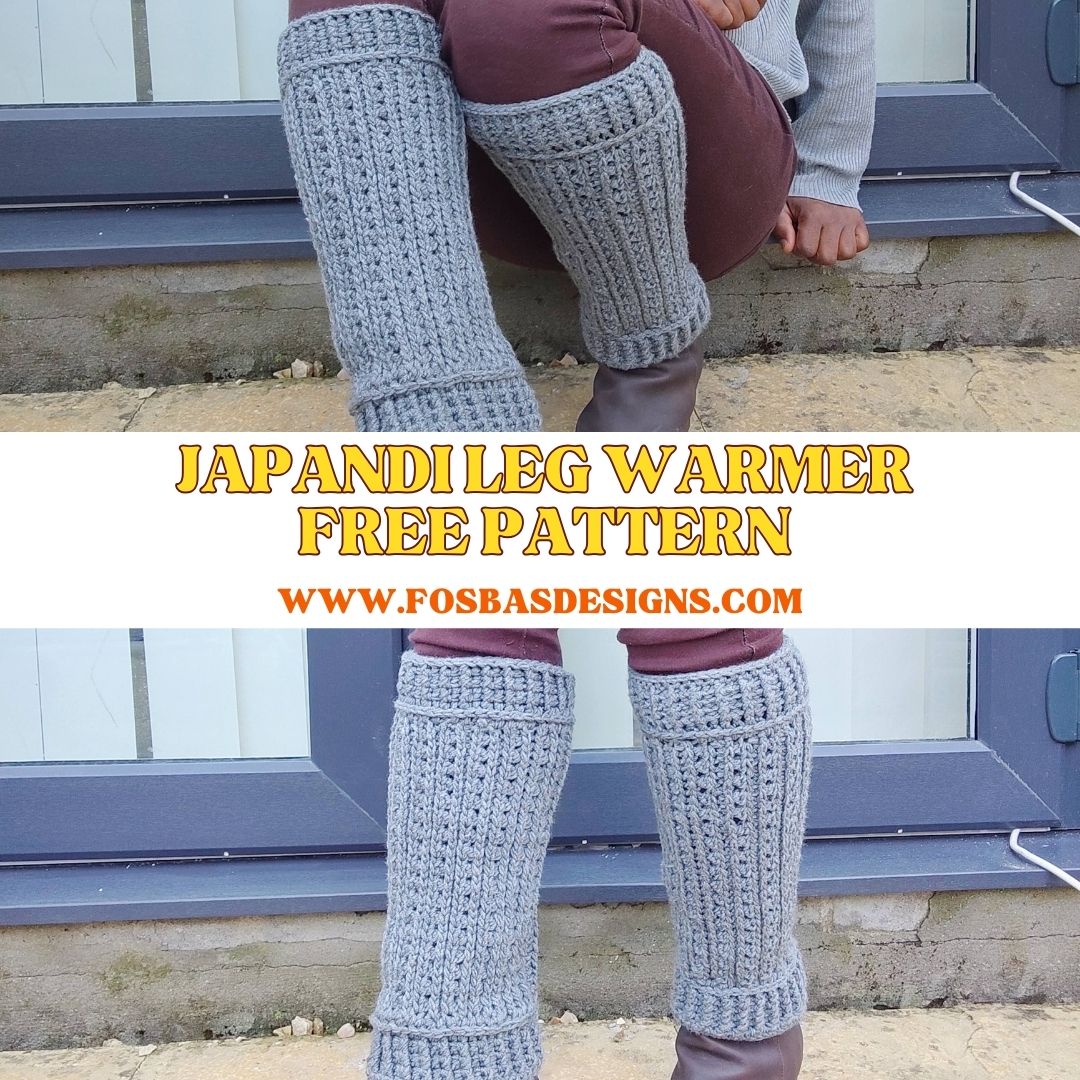 Crochet leg warmer free pattern - Fosbas Designs