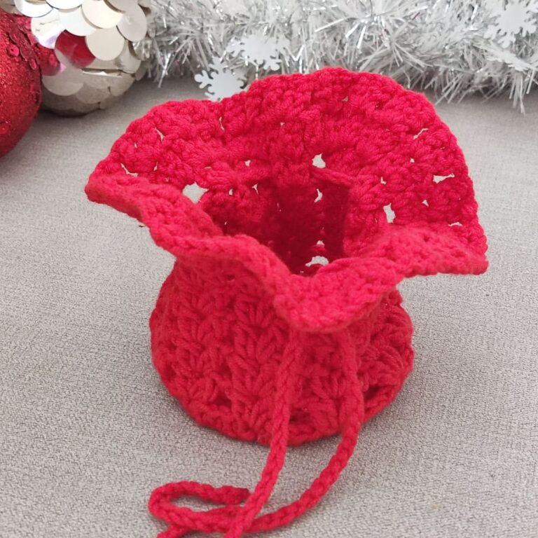 Quick crochet gift bag pattern