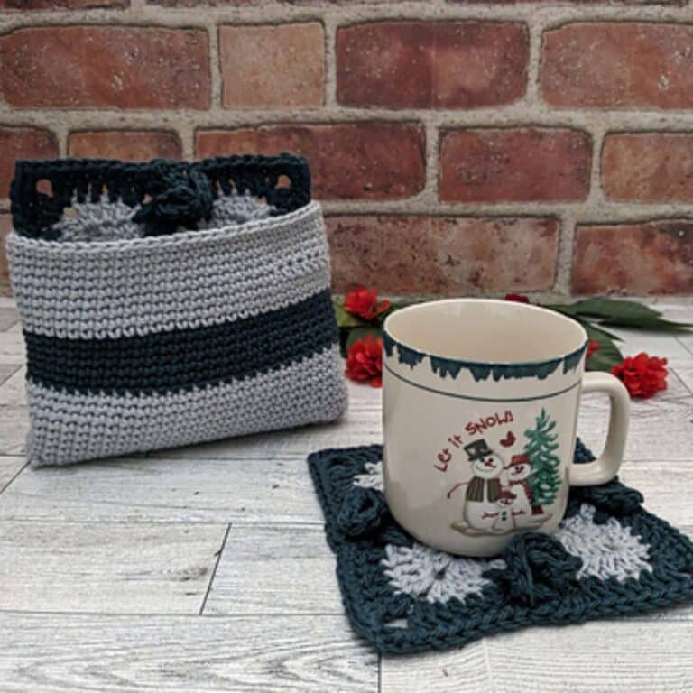 Crochet Coaster and Coaster Holder Pattern