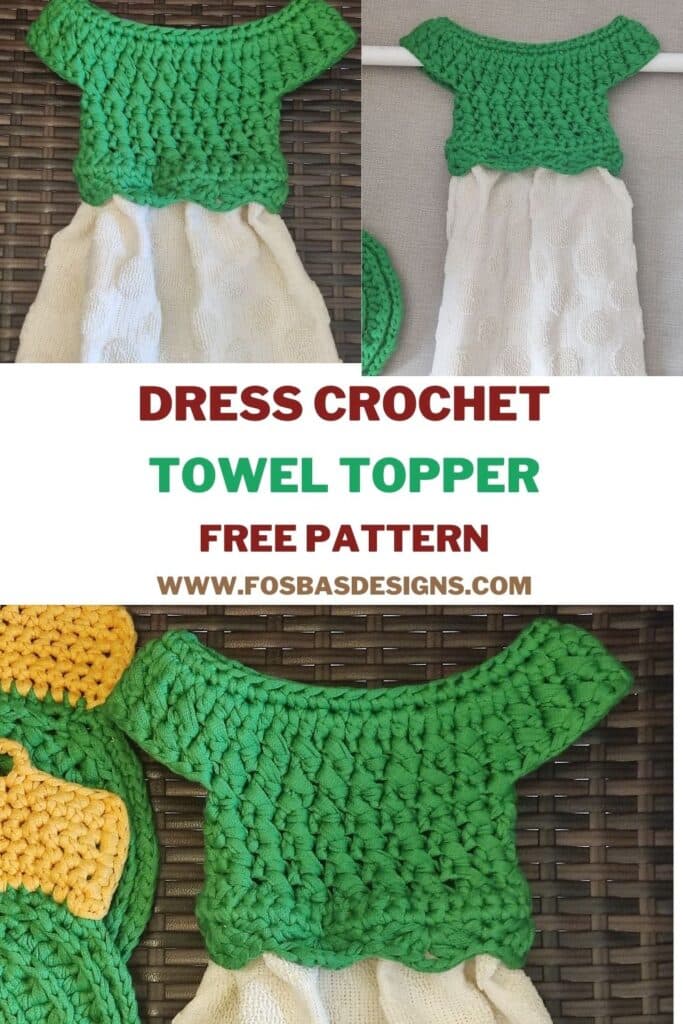 Easy Crochet Dress Towel toper pattern