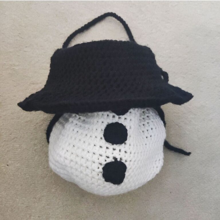 Crochet snowman sack pattern