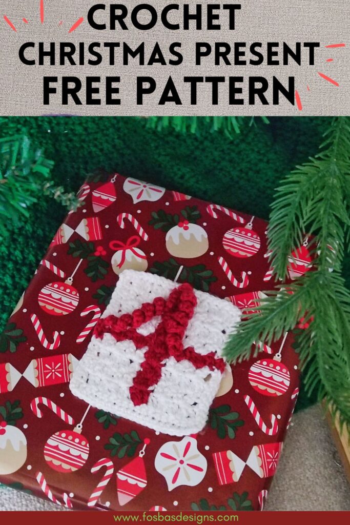 Simple crochet Christmas Gift Tag pattern