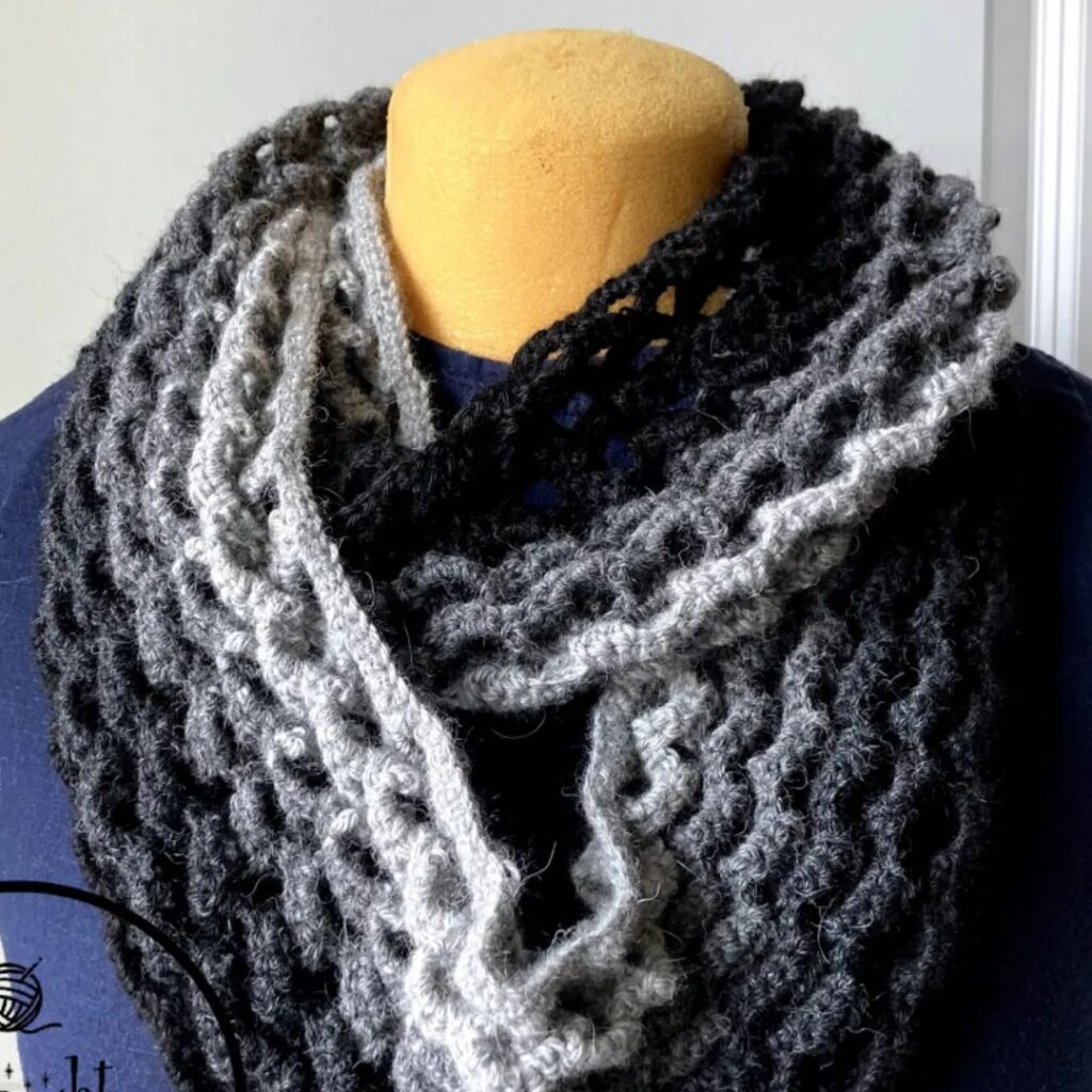 Free Crochet Infinity Wrap Pattern - Fosbas Designs