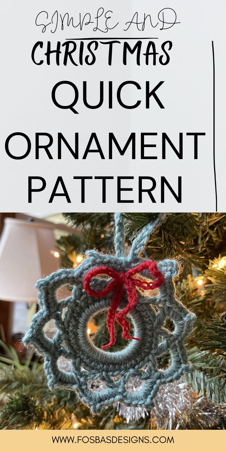 Crochet Christmas Ornament Free Pattern - Fosbas Designs