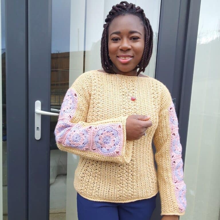 The Easiest Crochet Sweater for Spring