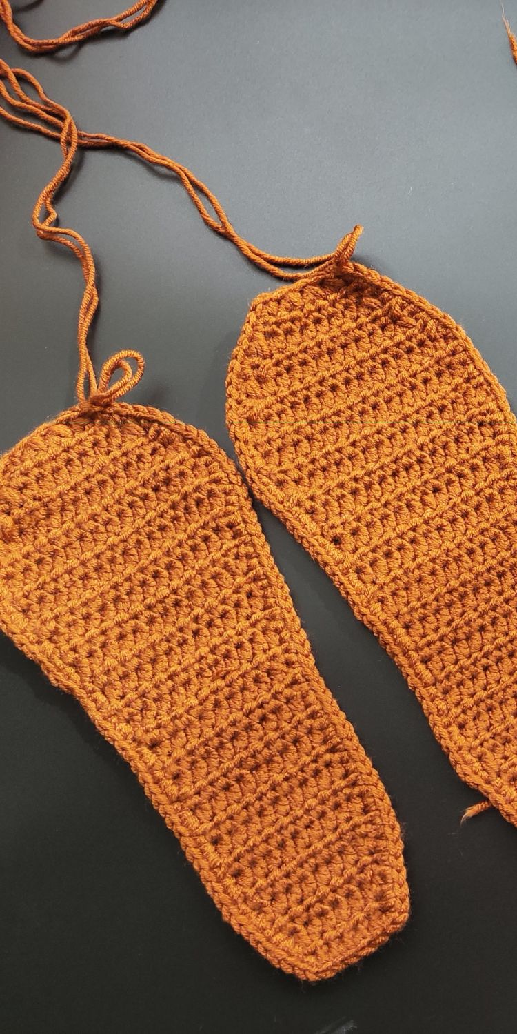 How to crochet slippers soles Fosbas Designs