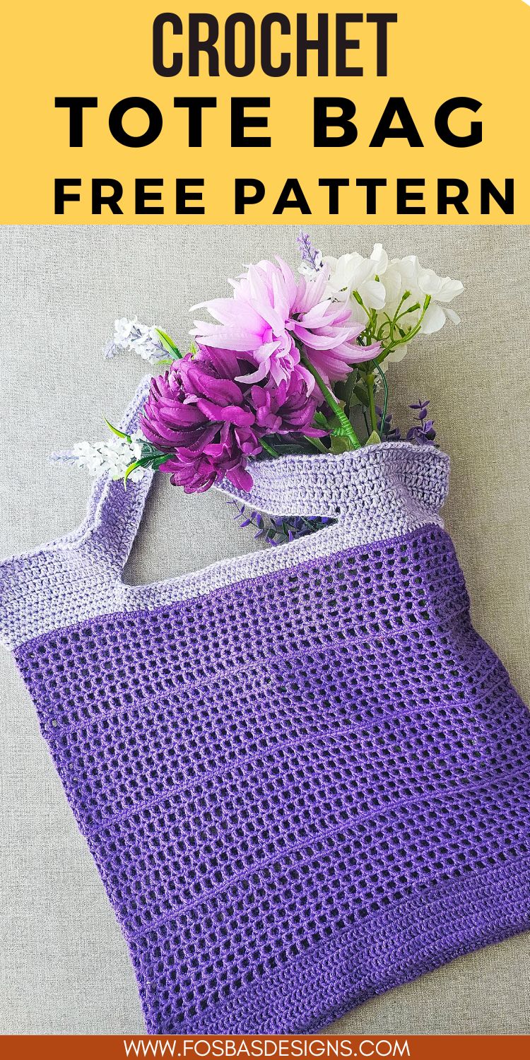 Simple and easy crochet market tote bag free pattern