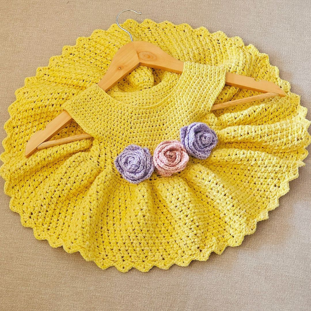 crochet baby dress free pattern