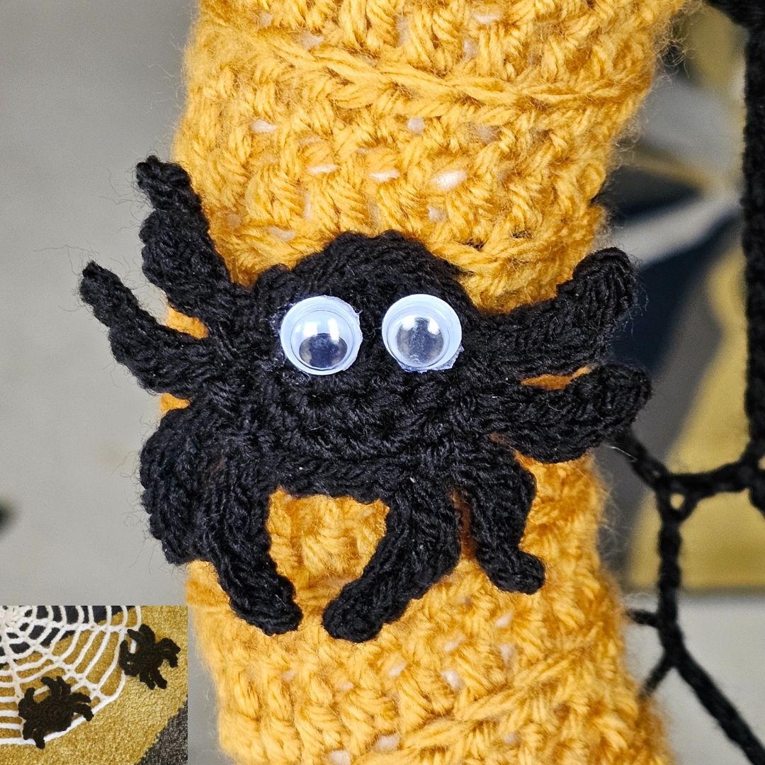 Learn and perfect how to crochet a realistic 2-D Crochet Spider in just a few steps using any yarn weight and colors of your choice.