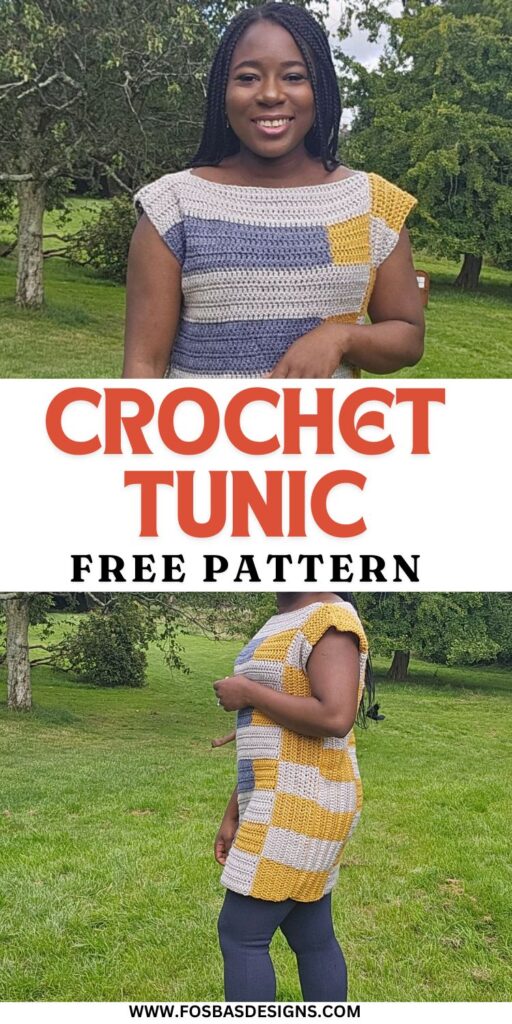 Beginner friendly fall garment - Simple crochet tunic pattern, a size inclusive garment. Made in 9 different sizes and worsted weight yarn!