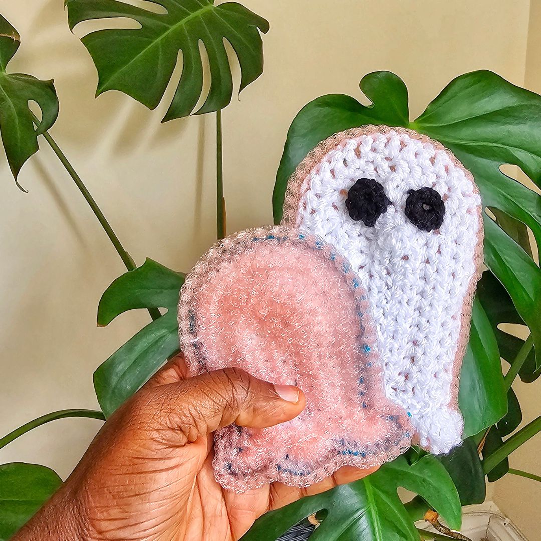 Ghost crochet dish scrubbies free pattern