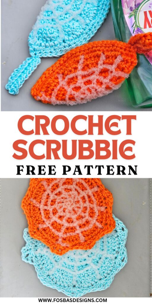 super easy and fun crochet Halloween scrubbies pattern free!