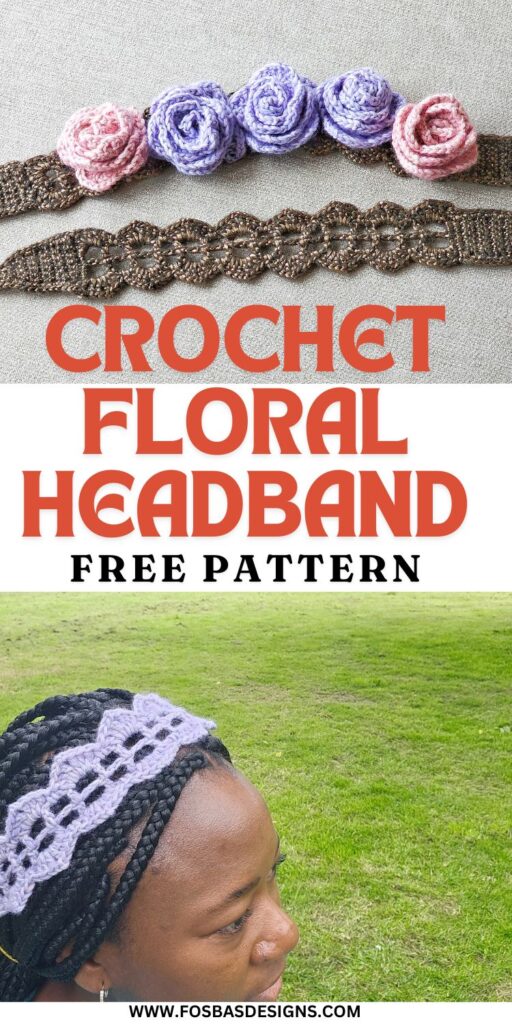 Crochet Rose Headband Pattern
