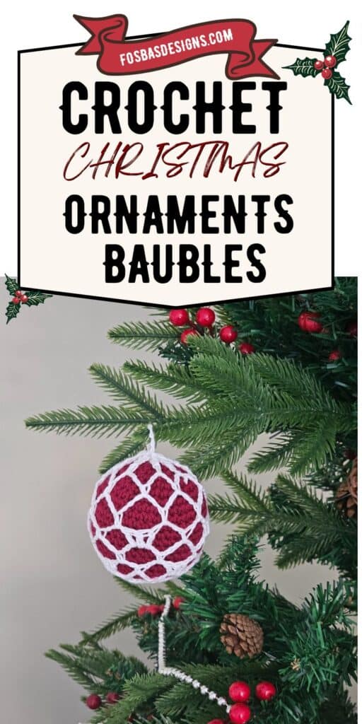 Quick and easy Christmas Lacy crochet Ornaments Bauble Free Pattern