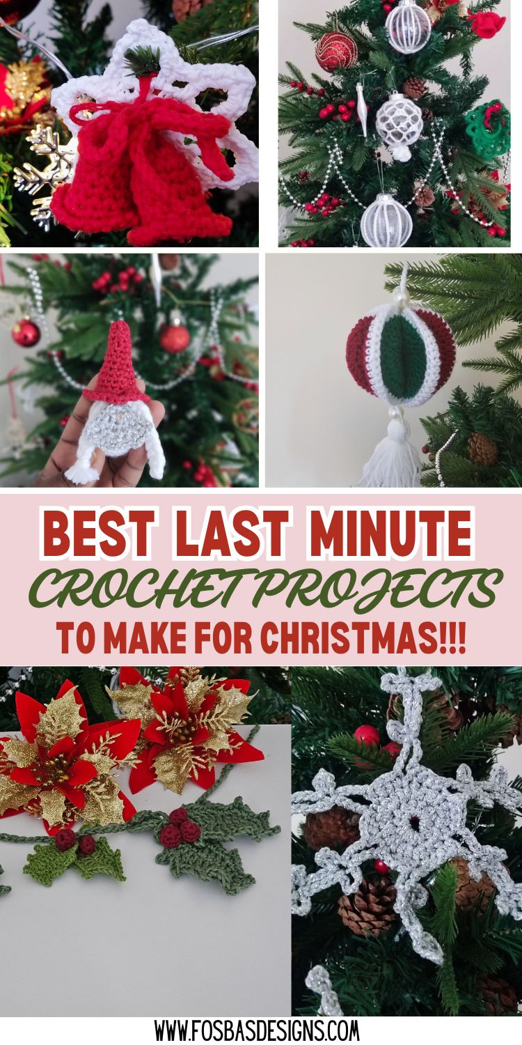 Easy crochet holly leaf free pattern - Fosbas Designs