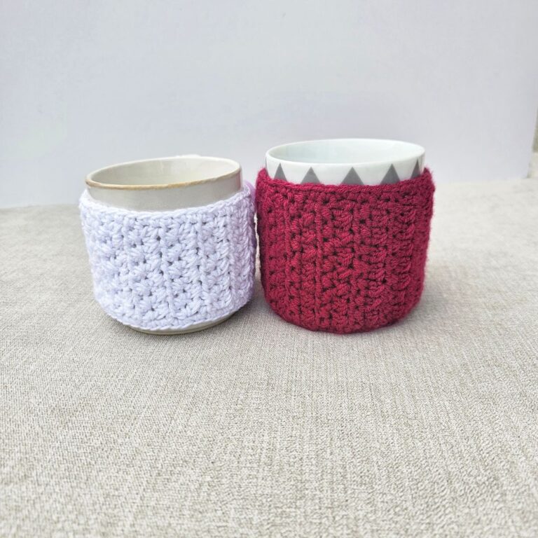 Crochet mug cozy free pattern