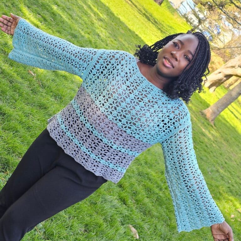 Free Lacy Crochet Sweater Top Pattern for Summer