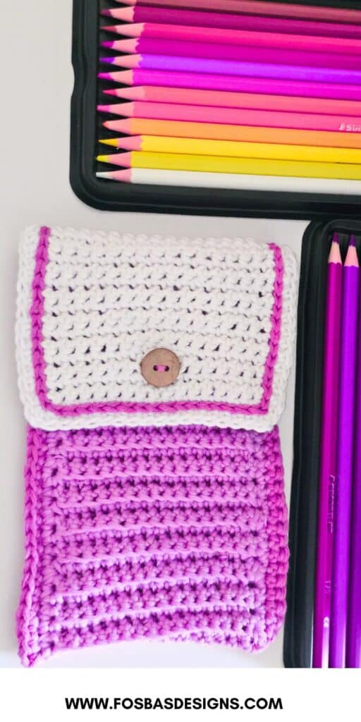Crochet pencil case free pattern