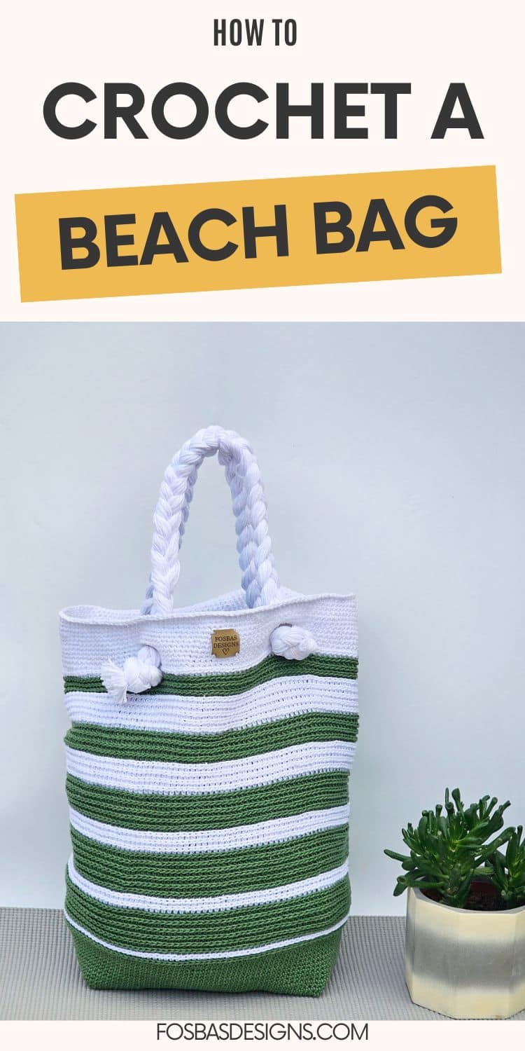 Easy crochet beach bag free pattern