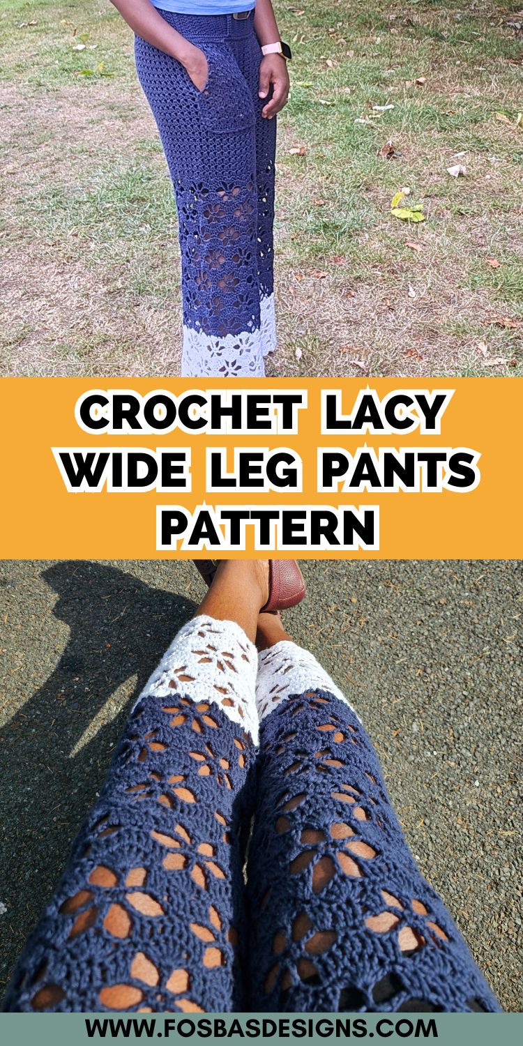 Lace Crochet Cut-Out Top and Wide-Leg Pants Set
