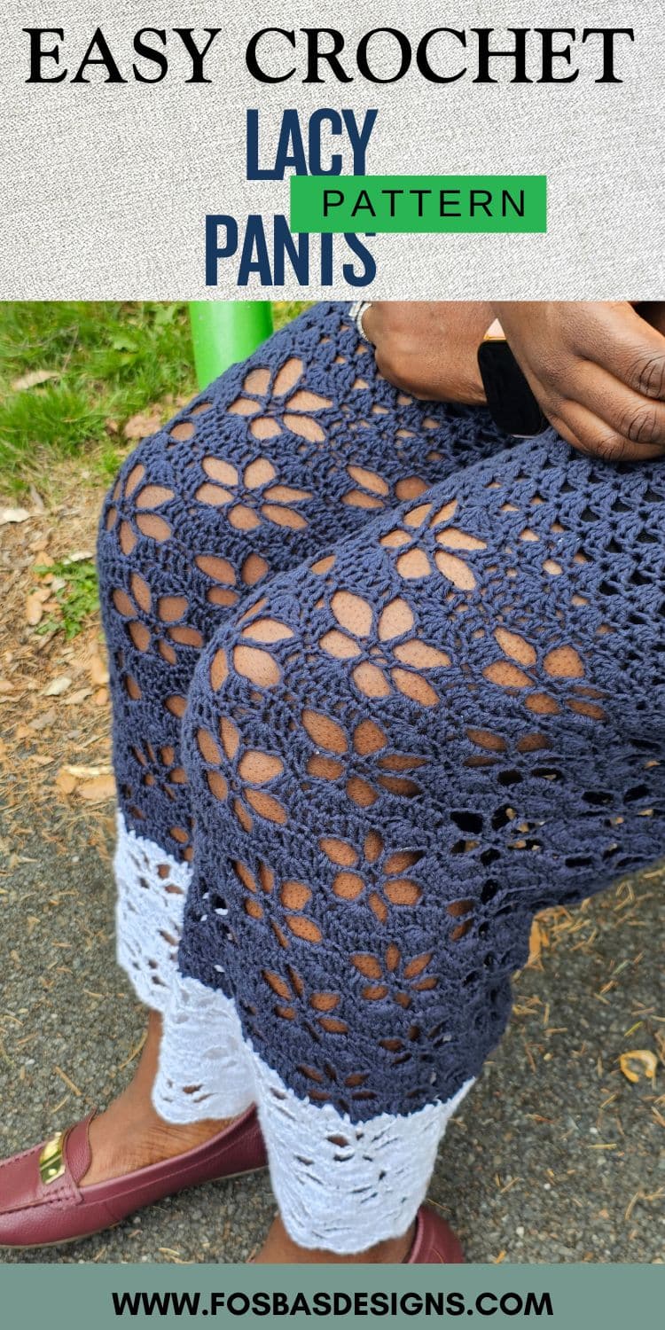 Lacy Crochet Wide Leg Pants Pattern - Fosbas Designs