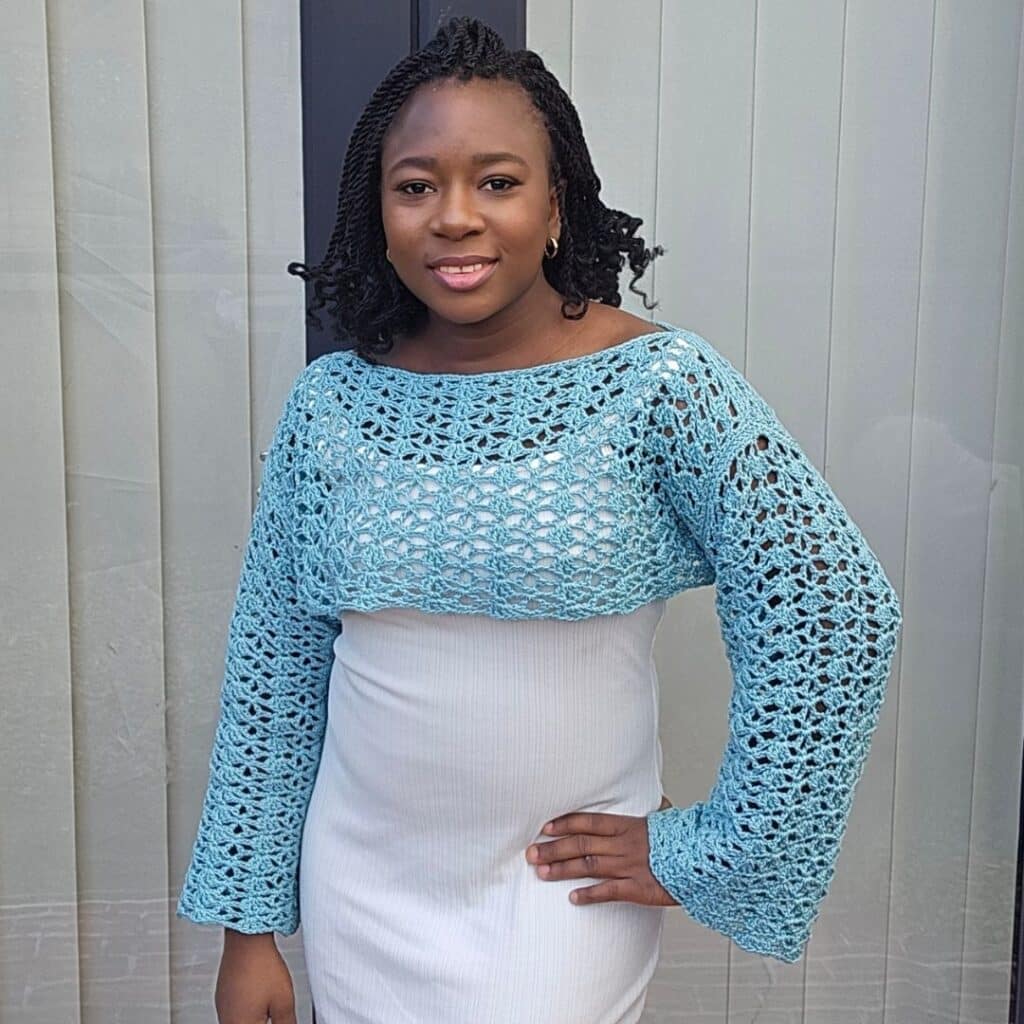 crochet retro shrug free pattern