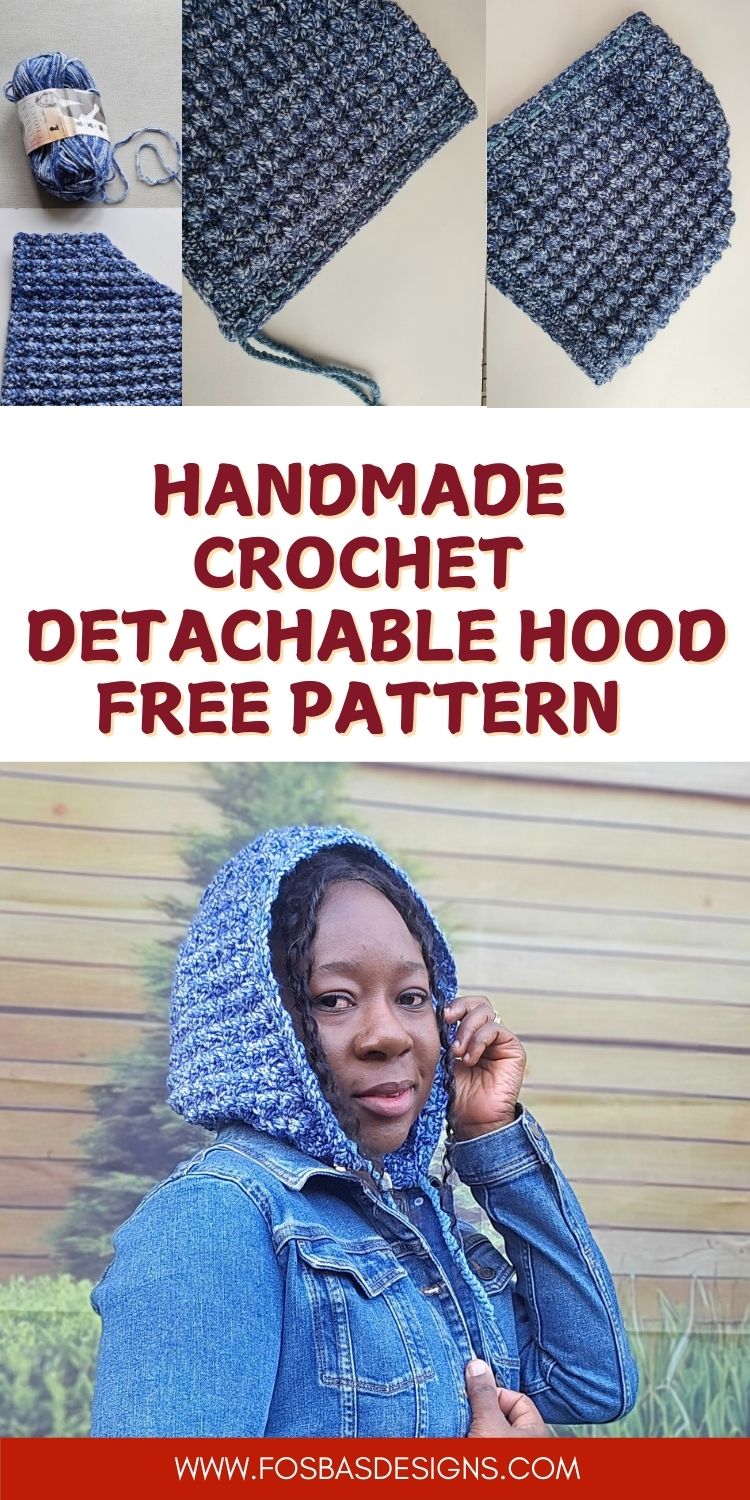 Crochet Detachable Hood Free Pattern - Fosbas Designs