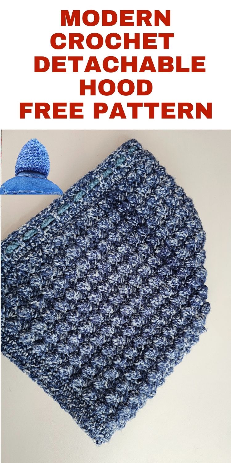 Crochet Detachable Hood Free Pattern - Fosbas Designs