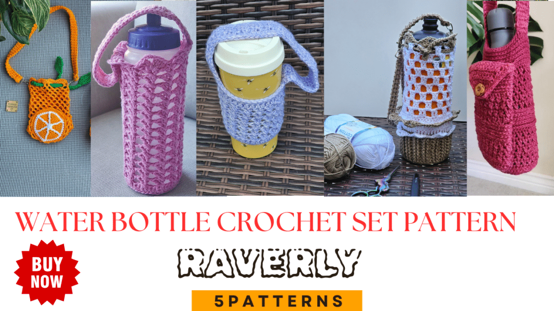 Orange Slice Crochet Water Bottle Holder Pattern - Fosbas Designs