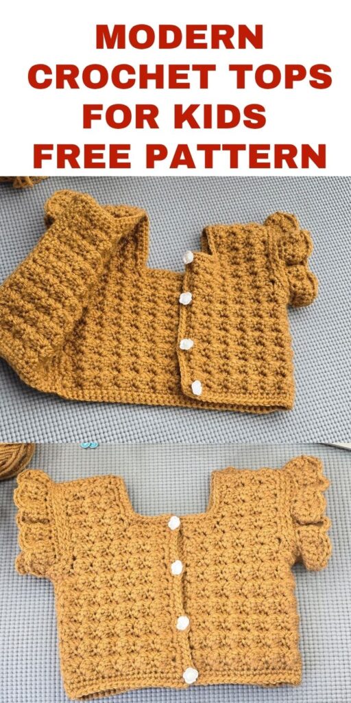 Toasted Marshmallow Crochet Top for Kids