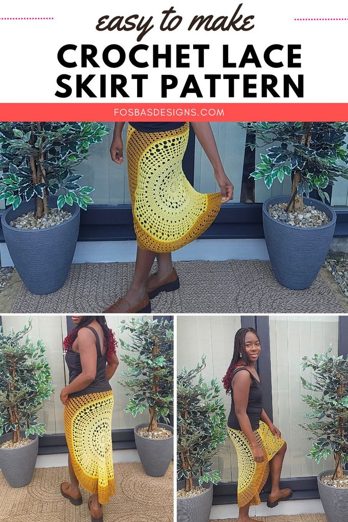 Azure Mandala Asymmetrical Skirt Crochet Pattern