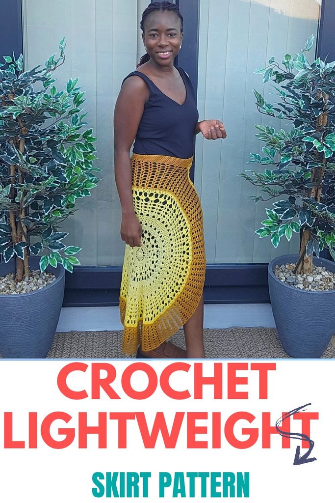 Azure Mandala Asymmetrical Skirt Crochet Pattern