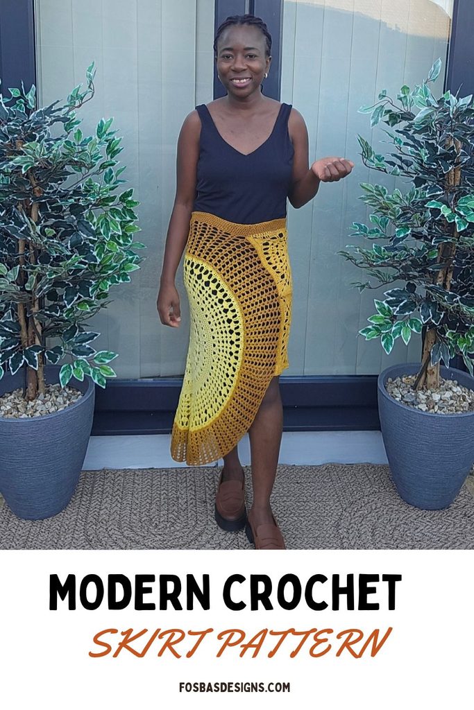Azure Mandala Asymmetrical Skirt Crochet Pattern