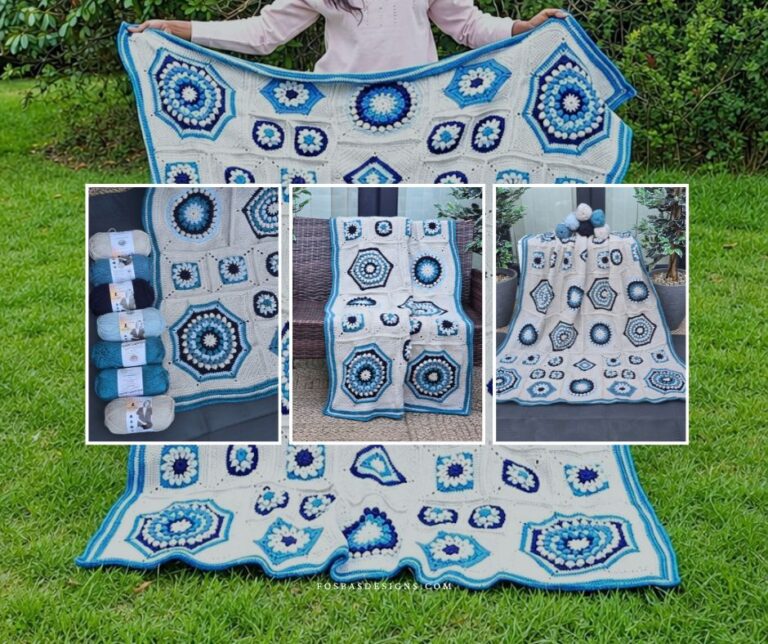 Frosted Window Blanket Crochet Pattern: A Statement Motif Blanket for Winter
