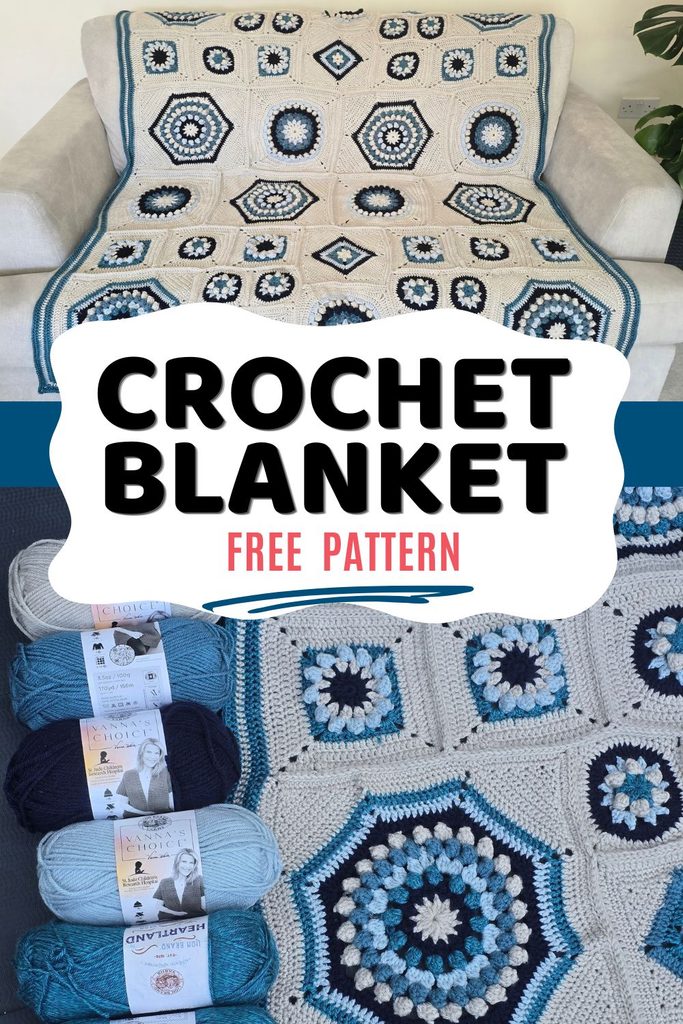 Frosted Window Blanket Crochet Pattern: A Statement Motif Blanket for Winter