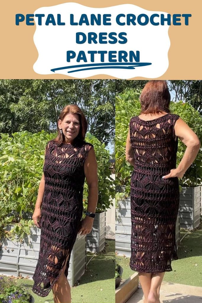 Petal lane sleeveless crochet dress pattern