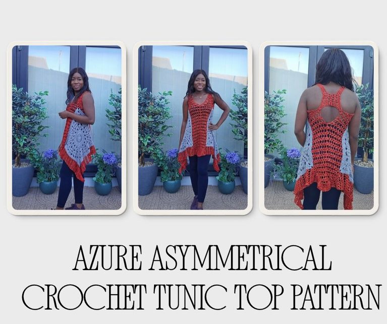Azure Asymmetrical Crochet Tunic Top Pattern