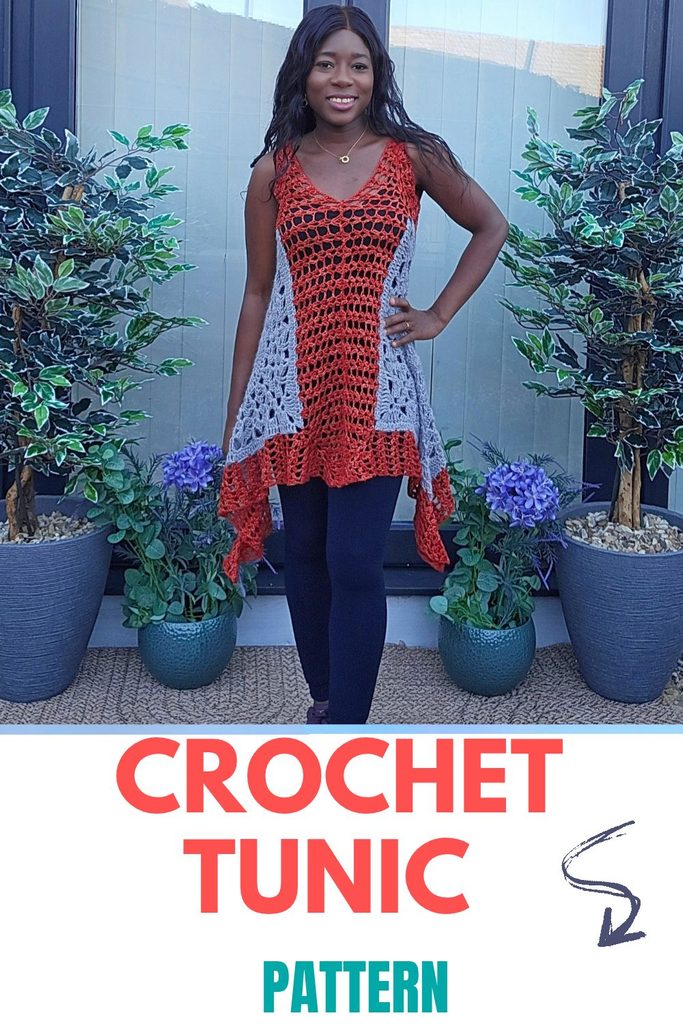 Azure Asymmetrical Crochet Tunic Top Pattern