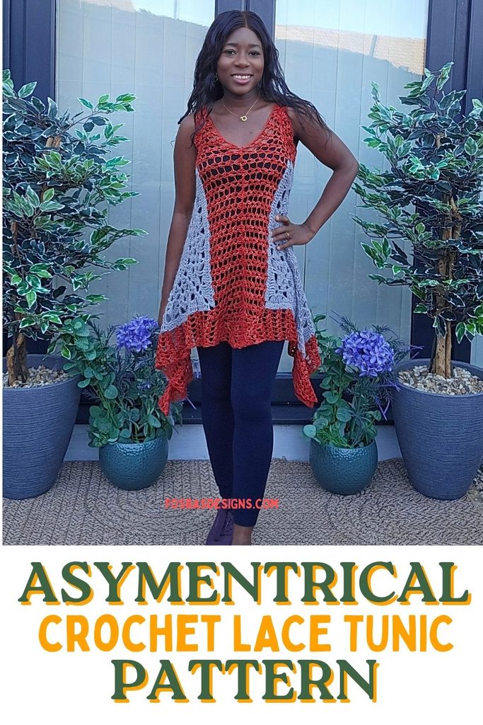 Azure Asymmetrical Crochet Tunic Top Pattern