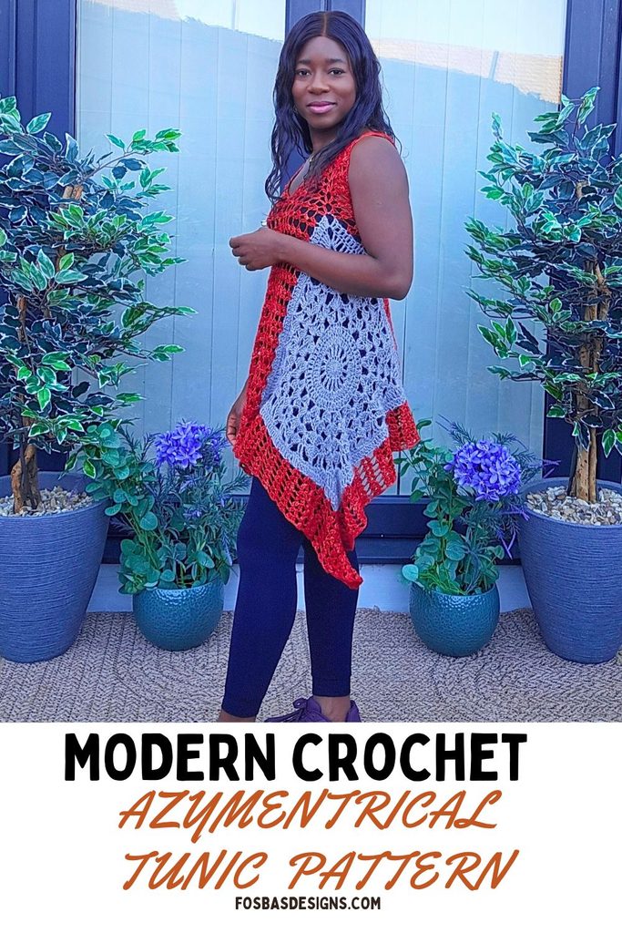 Azure Asymmetrical Crochet Tunic Top Pattern