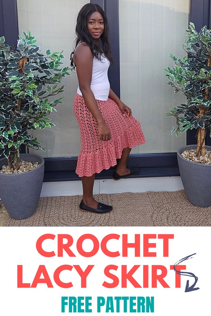 Bessie Crochet Skirt Free Pattern in DK Yarn XS to 5XL
