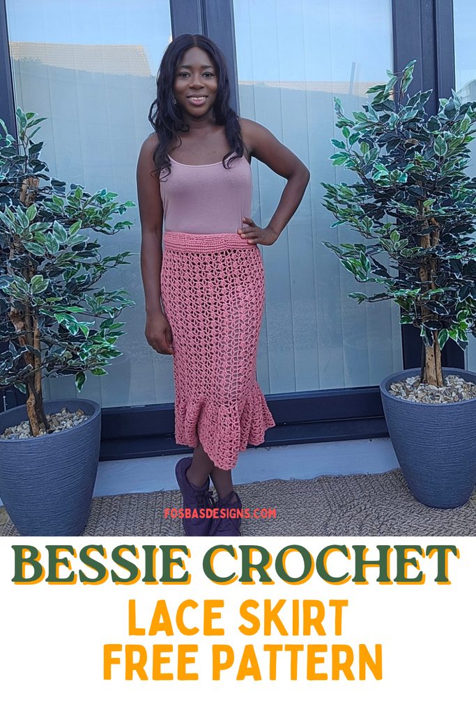 Bessie Crochet Skirt Free Pattern in DK Yarn XS to 5XL