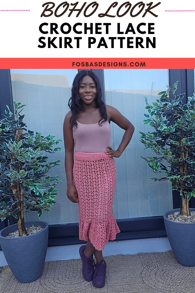 Bessie Crochet Skirt Free Pattern in DK Yarn XS to 5XL