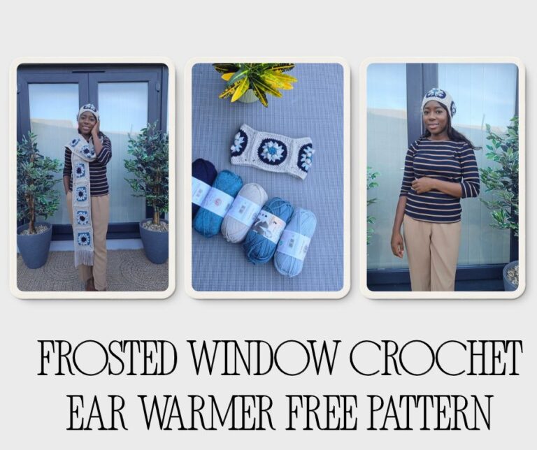 Frosted Window Crochet Ear Warmer Free Pattern