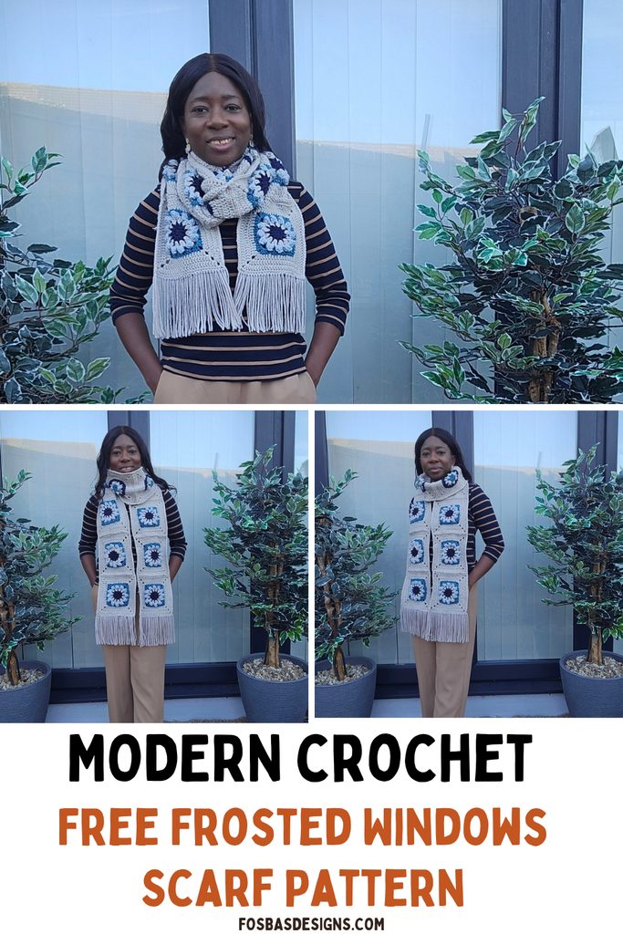 Frosted Windows Scarf Crochet Pattern